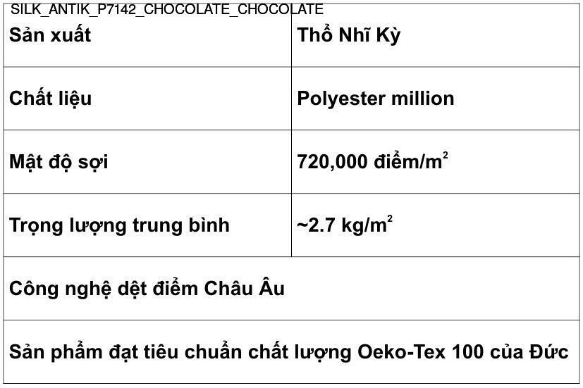Thảm trải sàn SILK_ANTIK_P7142_CHOCOLATE_CHOCOLATE
