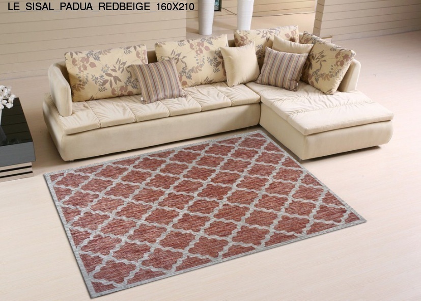 Thảm sợi ngắn LE_SISAL_PADUA_REDBEIGE_160X210